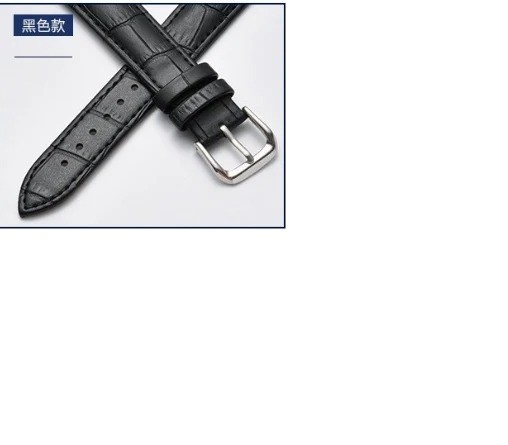 Leather Watchbands Women’s Genuine Leather Watchband Buckle Band Black Brown Whi