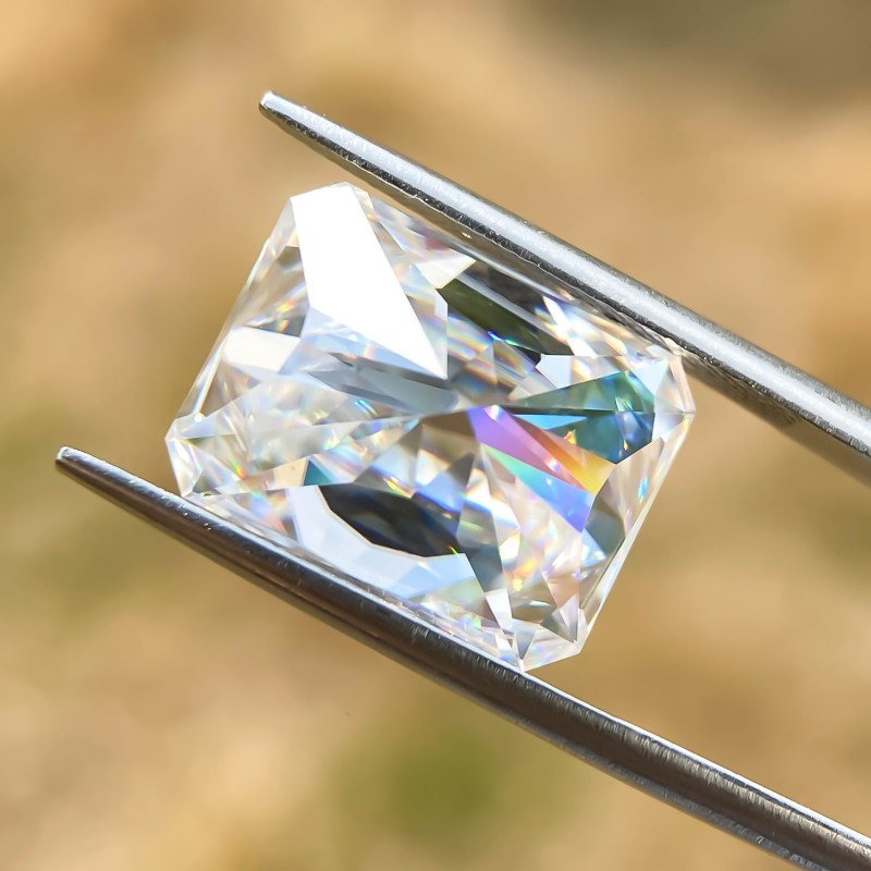 US Exquisite Radiant Cut Loose Moissanite Stone 0.2ct-10ct VVS1 GRA Certificate