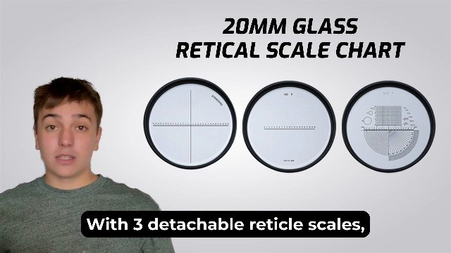 10X Rechargeable Jewelers Loupe Magnifier with LED Lights and 3 Reticle Scales