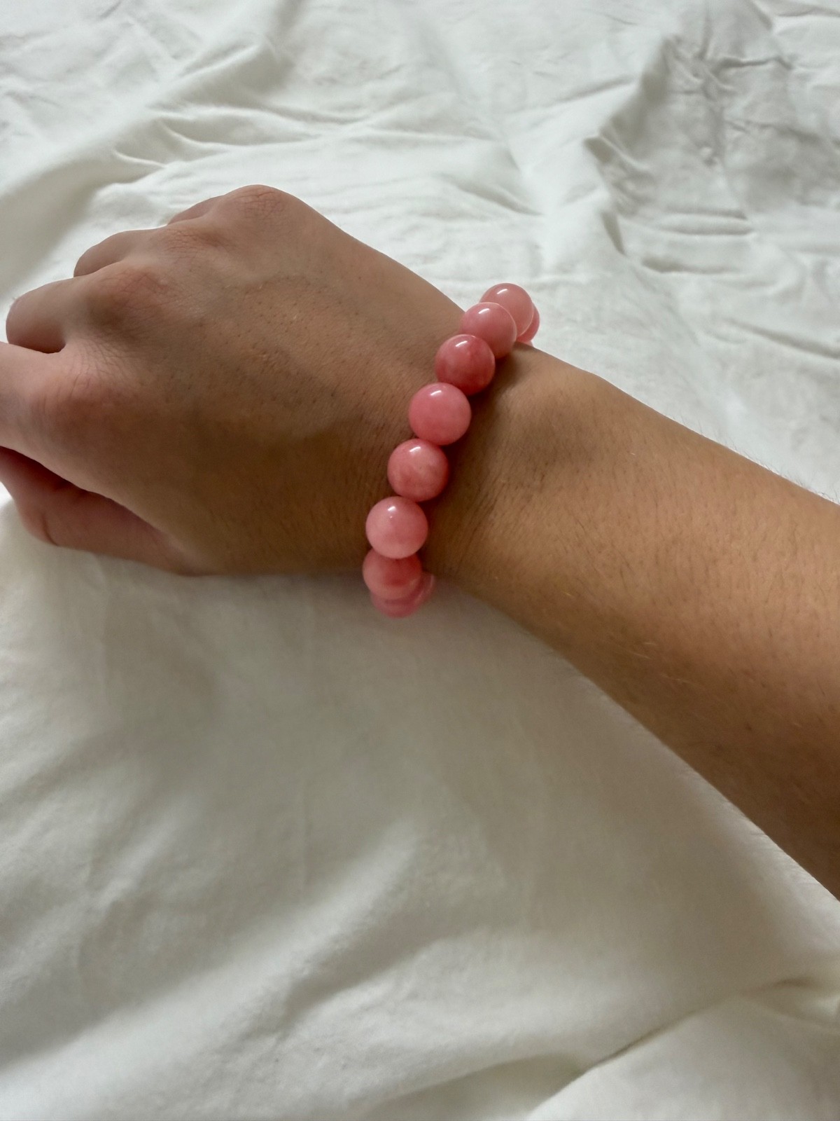 Rose quartz beads bracelet, one size, elastic band – PRODUCT OF NEPAL
