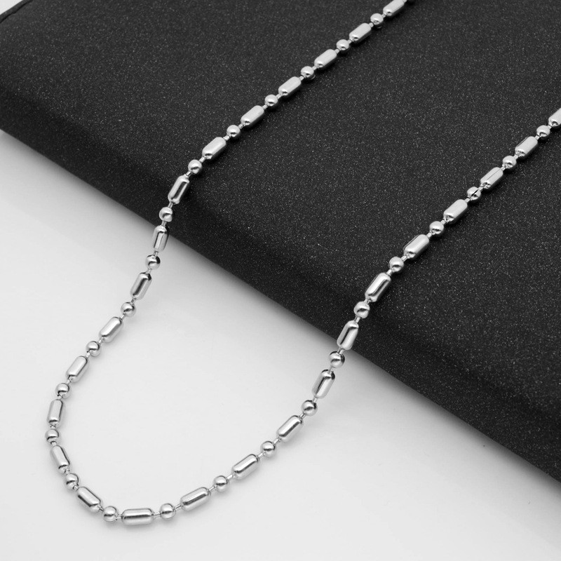 5pcs/lot 1.6/2/2.4/3mm Stainless Steel Bamboo Chain Necklace Jewelry Wholesale