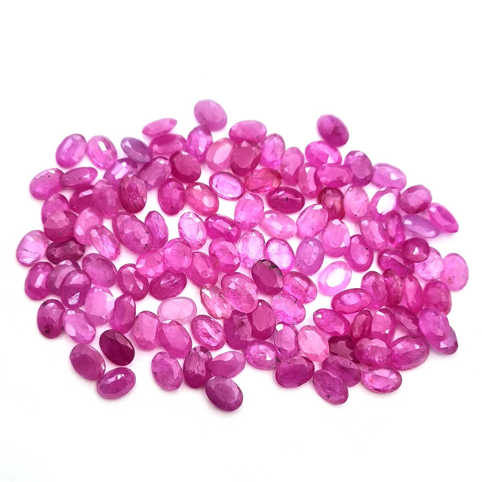Natural Pink Sapphire Oval Cut Loose Gemstone Lot 7 Pcs 5*7 MM 5 CT