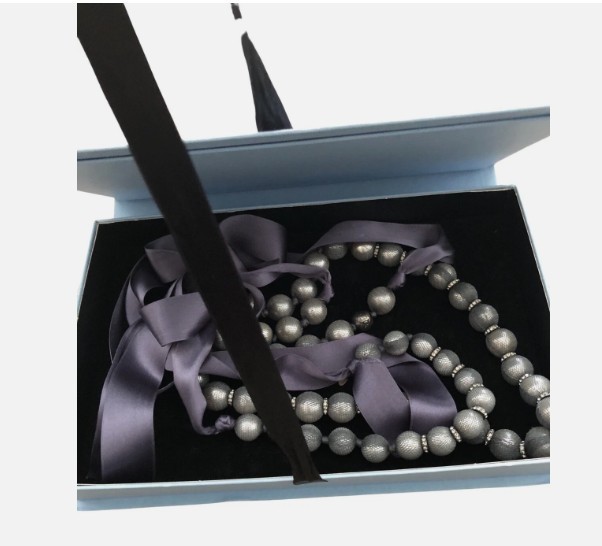 Lanvin Pearl & Tulle Necklace .with tags .never worn Est. Retail Price $2000 .