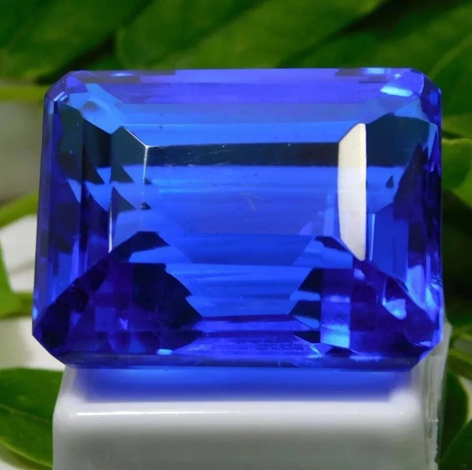 Large Blue Tanzanite 1000 Ct+ Emerald Faceted Cut Loose Gemstone Certified