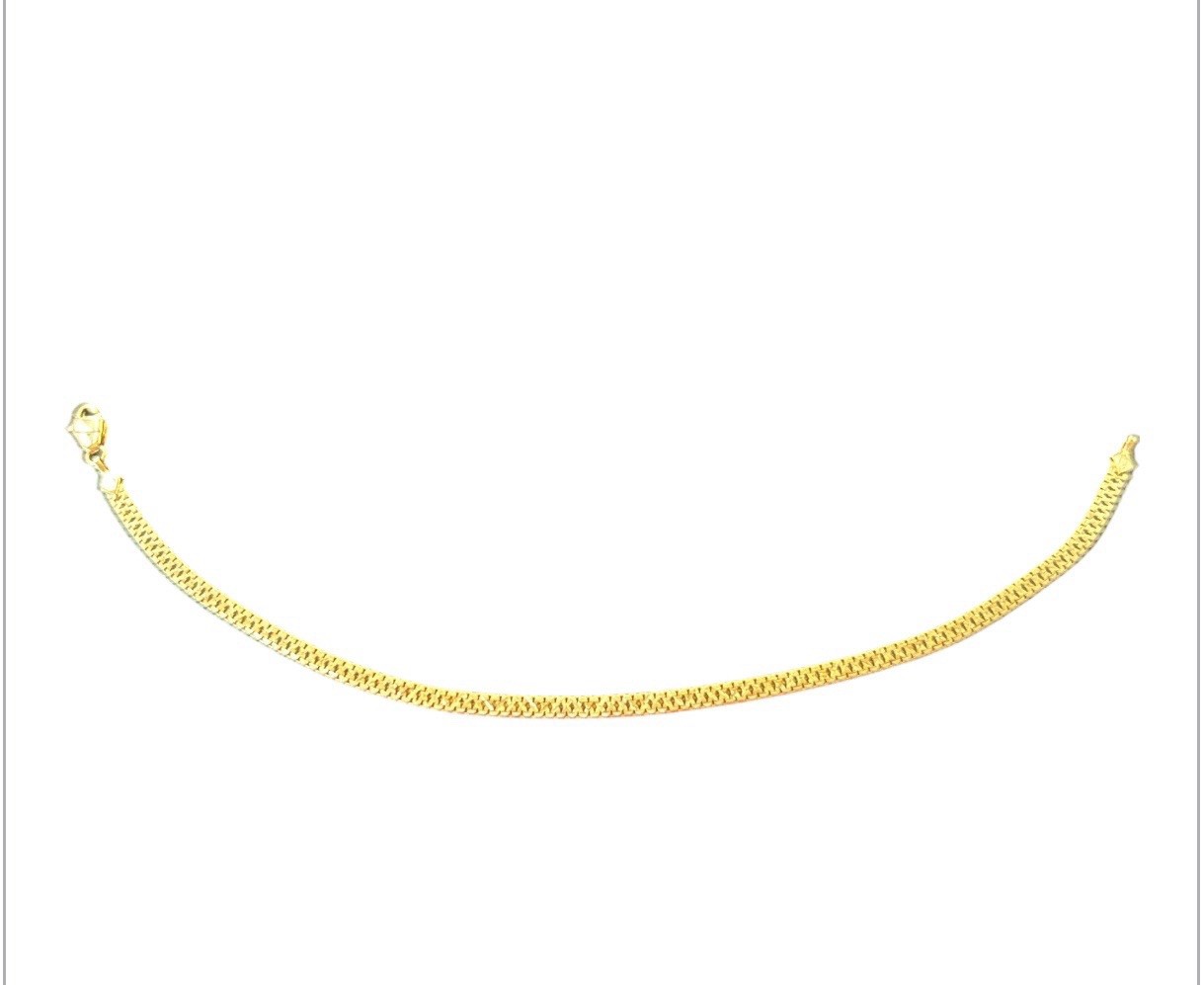 14k Solid Gold Vintage Italian Bracelet, 7”, 3g, 0.14oz. Unique Design.