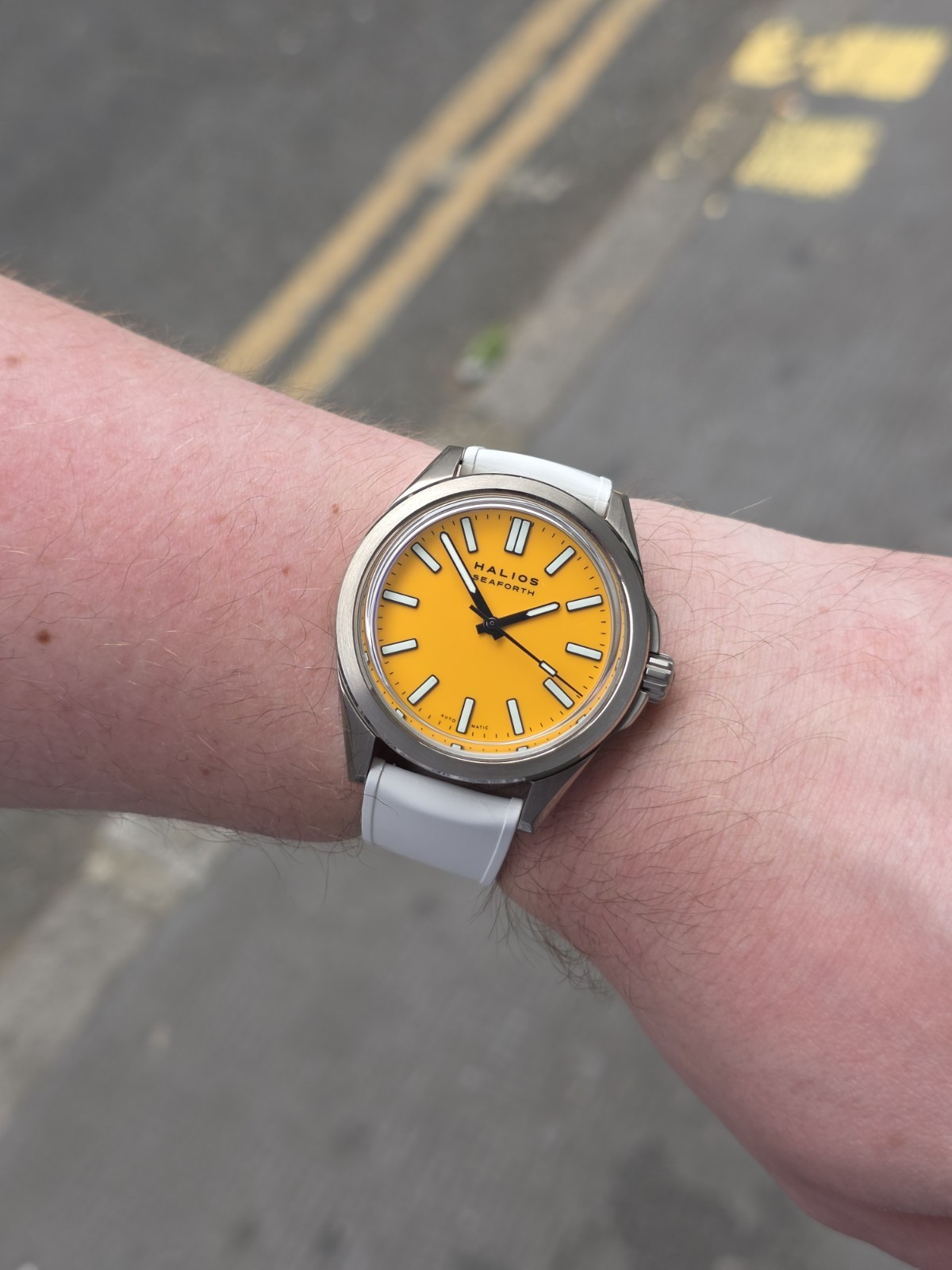 Halios Seaforth IV Ti Bahama Yellow Automatic Watch