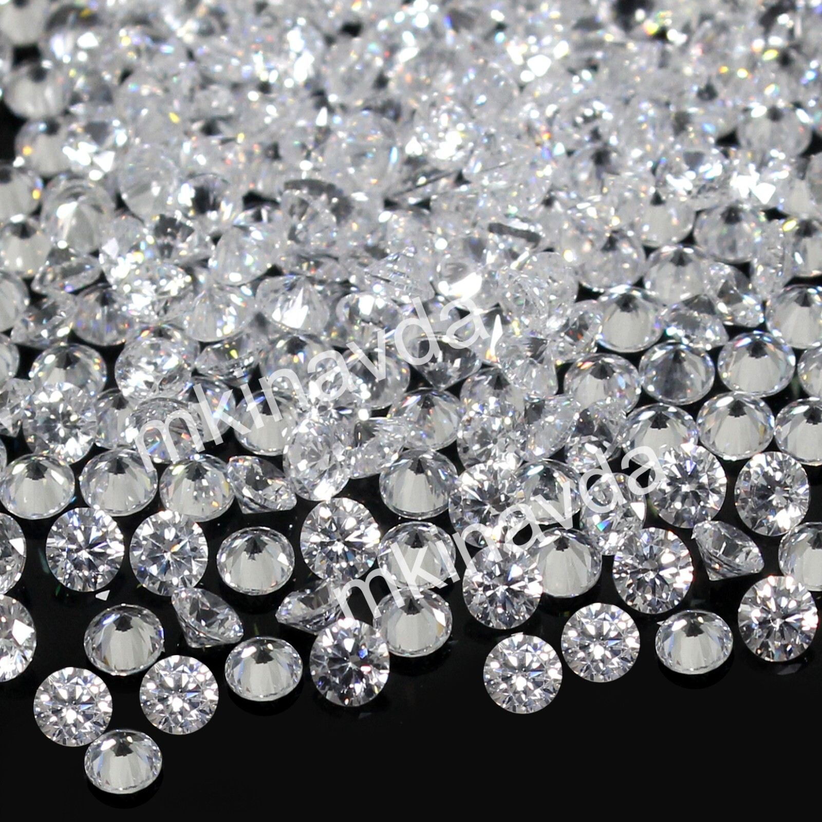 1000 Pc Lot Natural VVS1 D Color CERTIFIED 0.8 mm Round Diamond HIP HOP JEWELERY