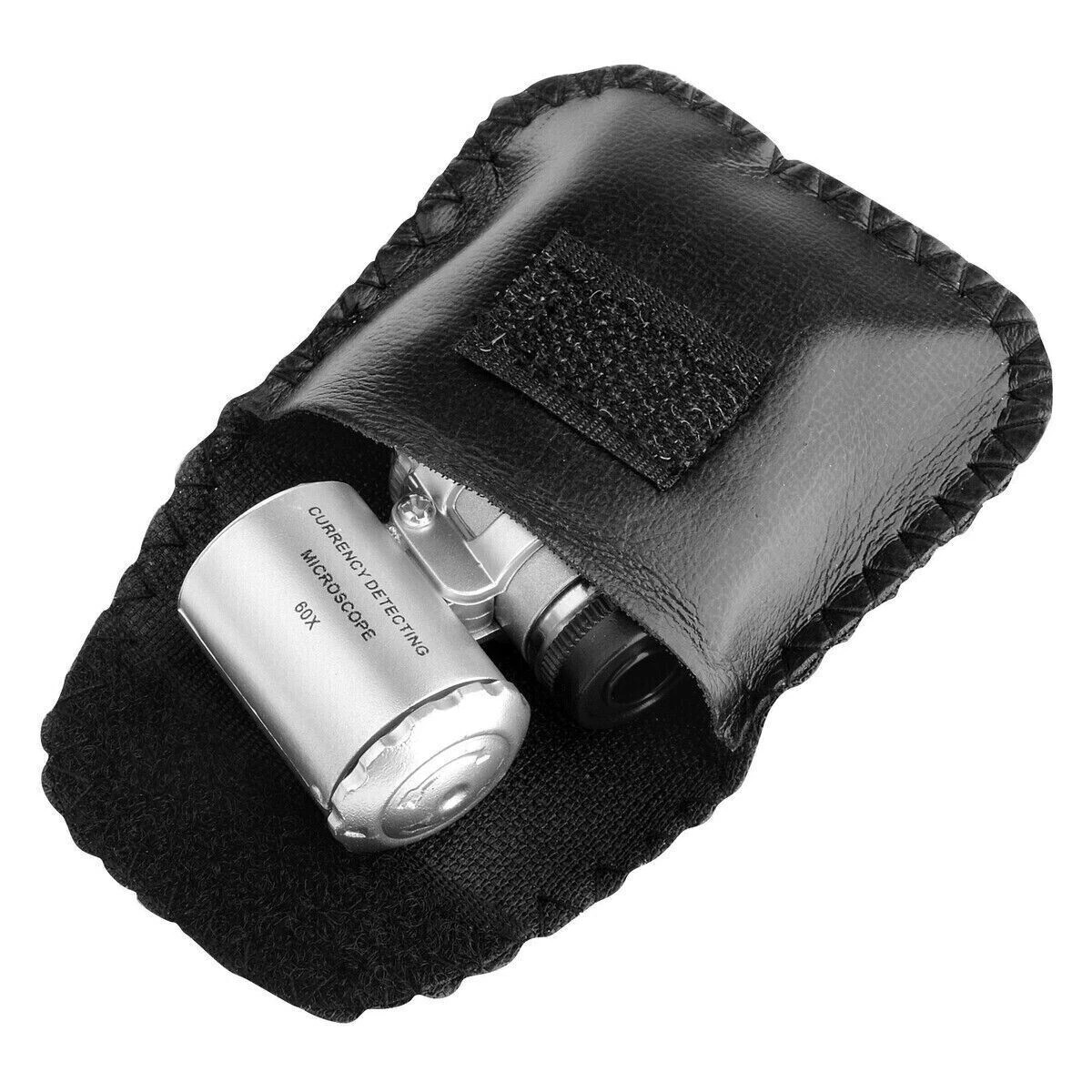 30X 60X Illuminated Jewelers Eye Loupe Foldable Magnifier Bright LED Light Gold