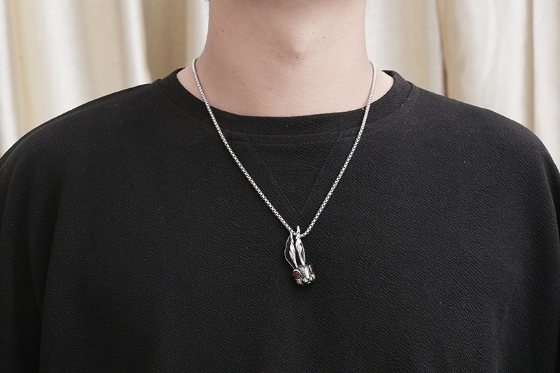 Gothic Punk Rock Wicca Witch Vintage Rabbit Necklace – Blue Eyes Gift