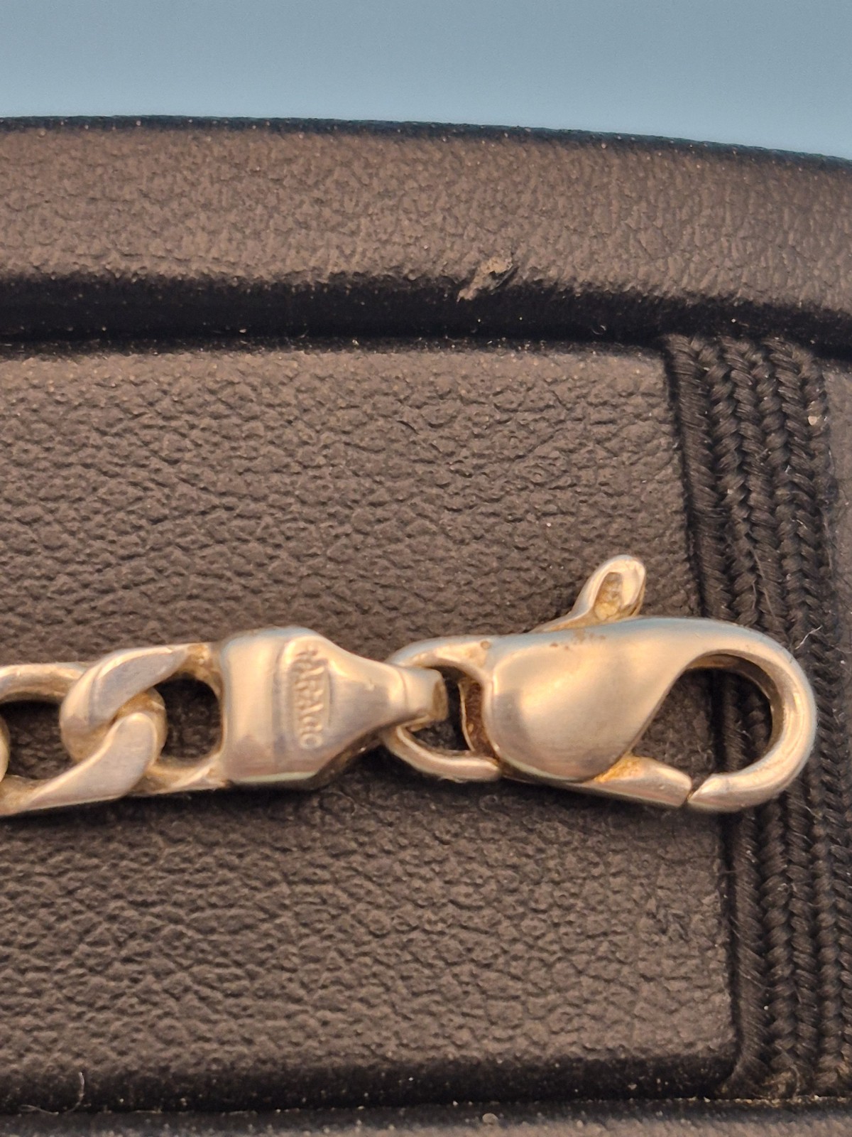 Paracci Two Tone Curb Link Bracelet .925 Sterling Silver And 18kt Yellow Gold