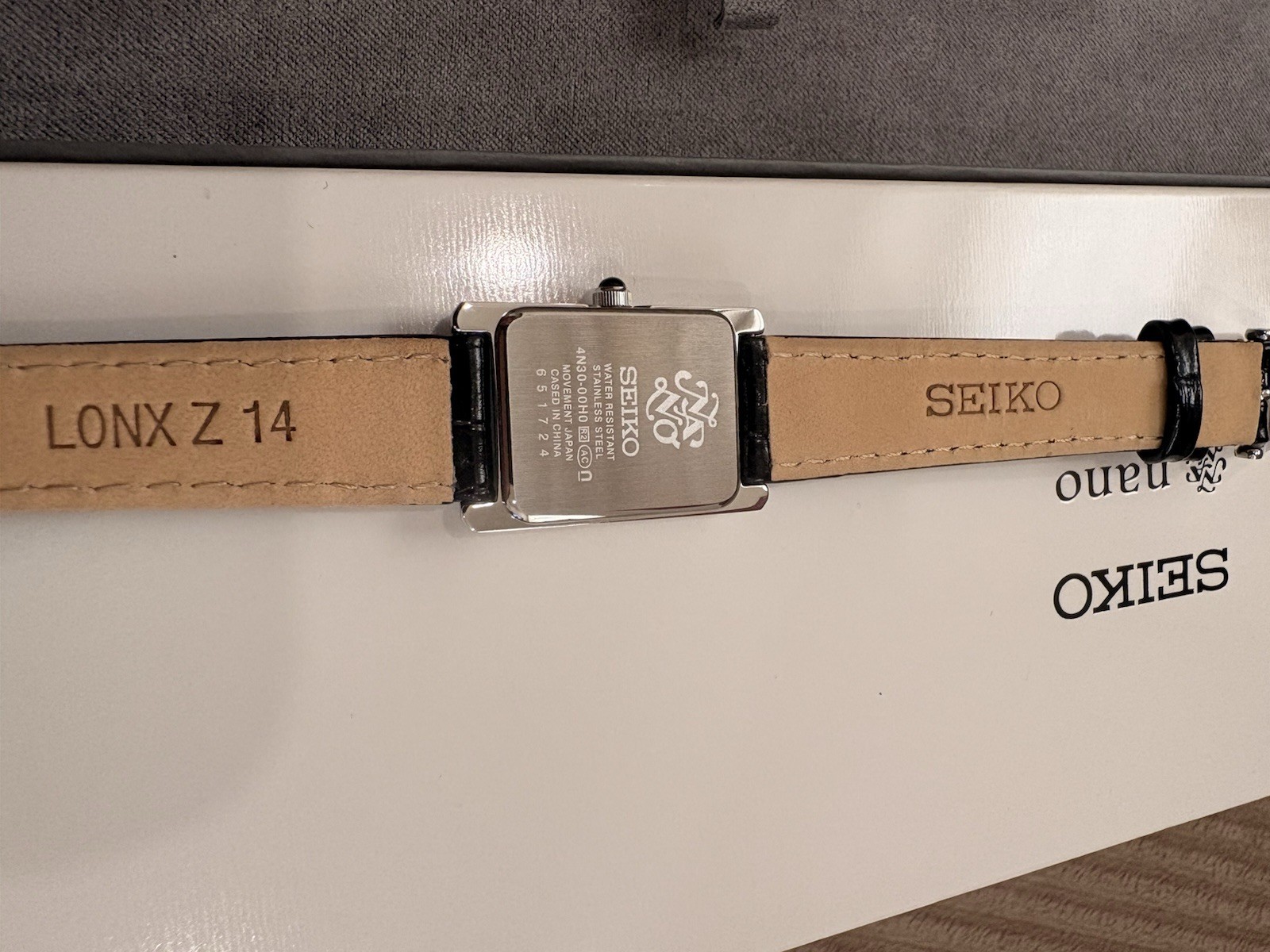 Seiko Selection Nano Universe SSEH001 Quartz Silver Leather Women’s Watch ZJP