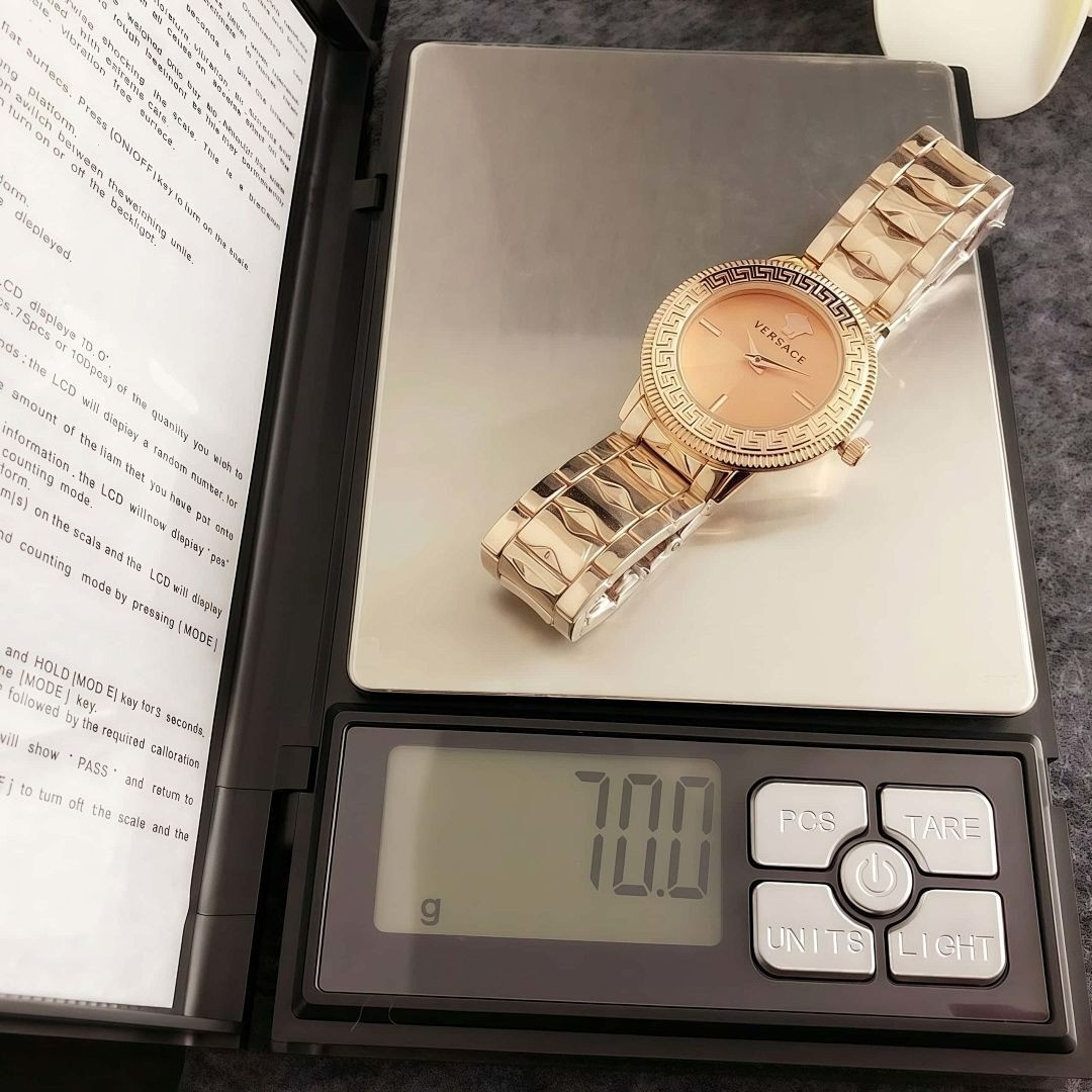Versace 31mm Quartz Watch – Classic Alloy Wristband with Box