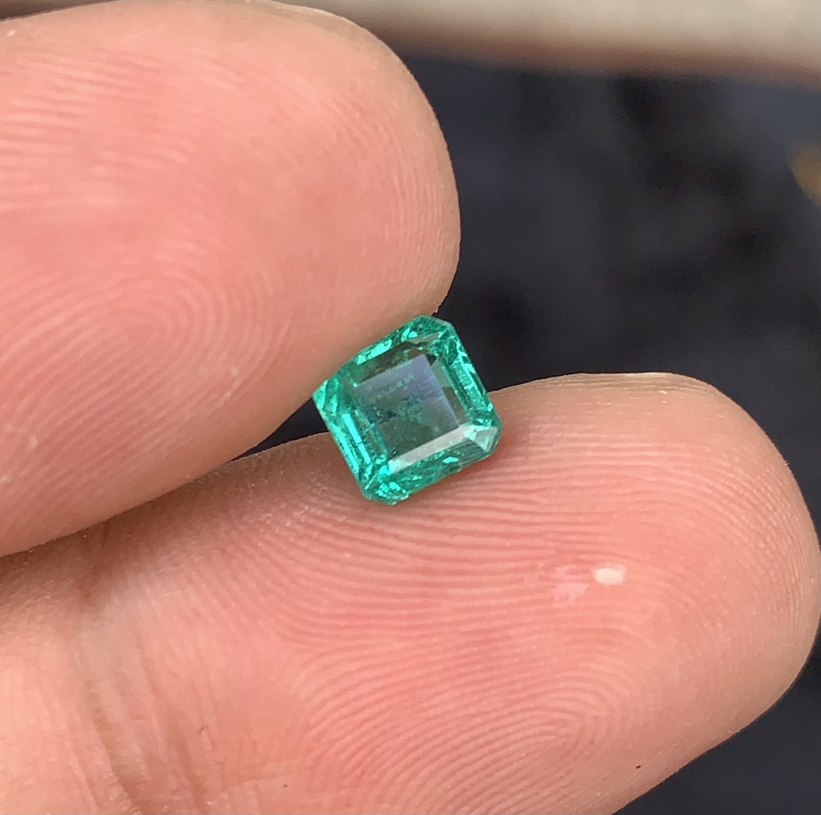 Zambian Emerald Perfect Square Cut 6x6mm Green Loose Gemstone Slightly Included