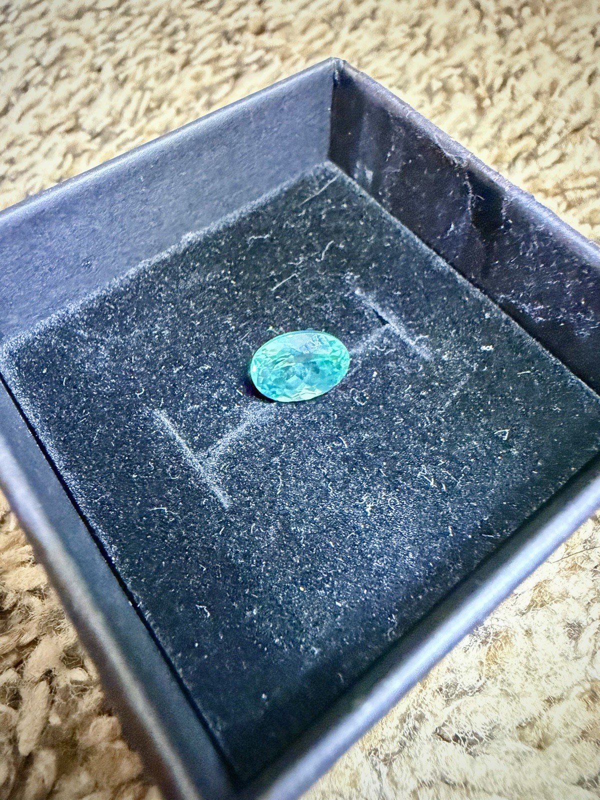Loose Slightly Included Natural Teal Sapphire, Oval-Cut, 1 Piece