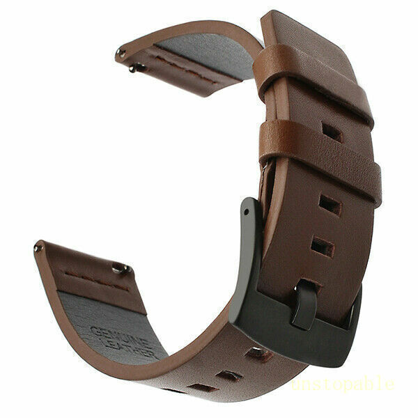 US Genuine Leather Watch Band Wrist Strap Quick Release For 18mm 20mm 22mm 24mm