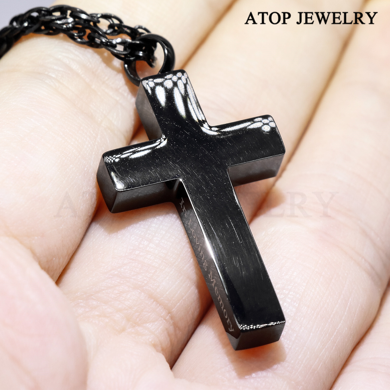 New Cross Ashes Cremation Jewelry Keepsake Memorial Urn Pendant Necklace
