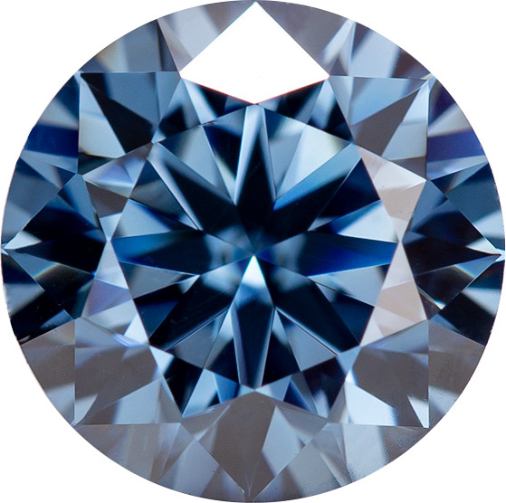 Round Excellent Cut Vivid Blue 0.1-13ct VVS1 GRA Certificate Loose Moissanite