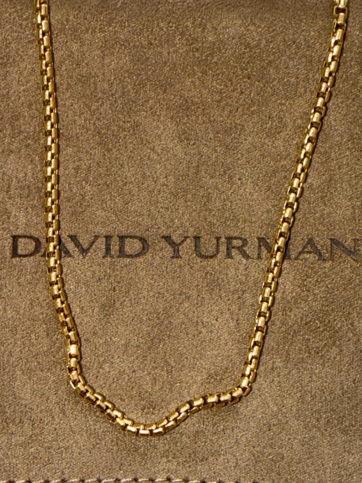 David Yurman Box Chain Necklace 18K Yellow Gold, 2.7mm, 22 in