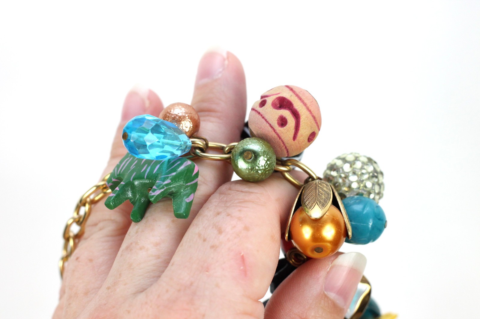 Lenora Dame Chunky Colorful Charm Animal Eclectic Statement Necklace
