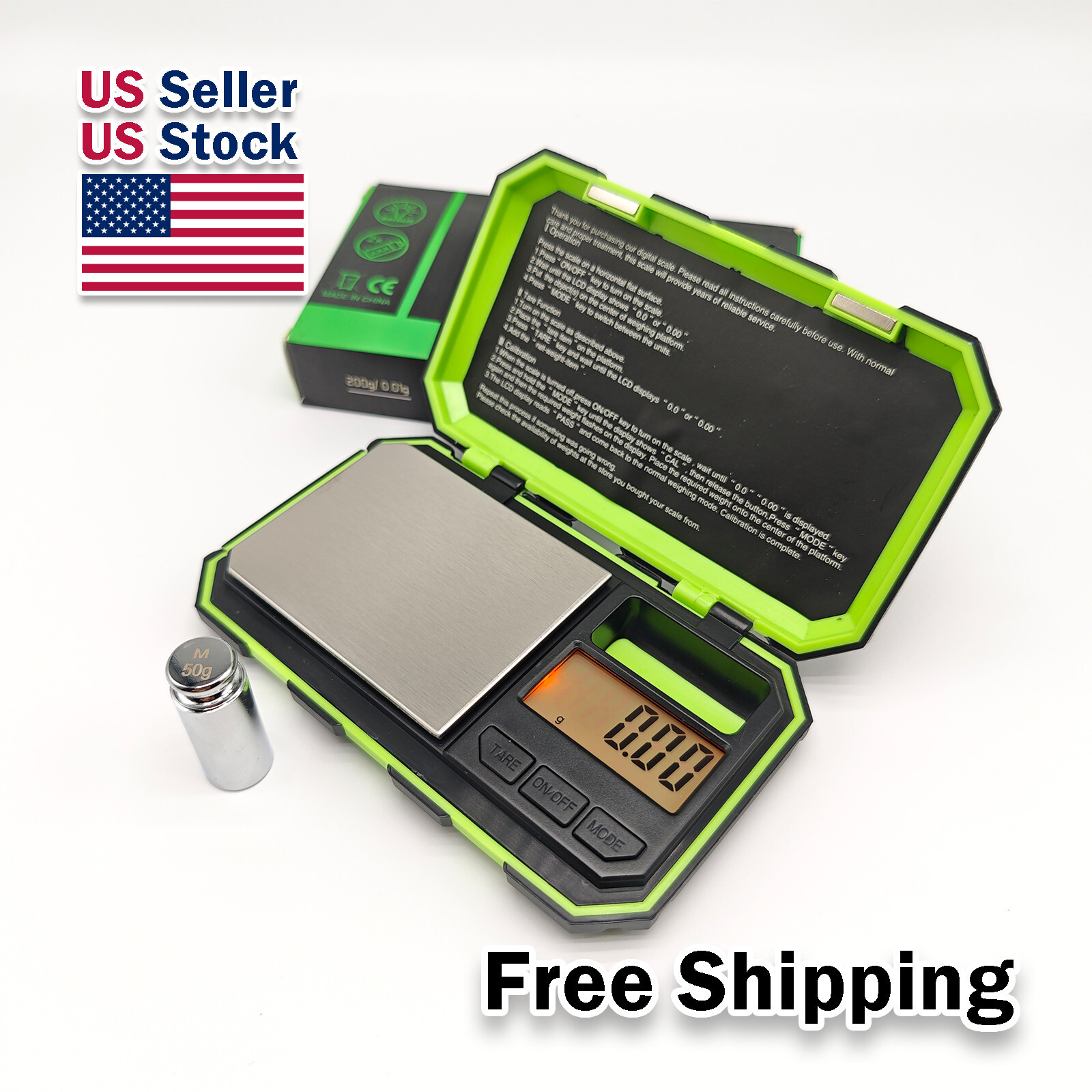 Digital Pocket Scale, 200G X 0.01G Gram Scale, Mini Scale 6 Units Jewelry Scale