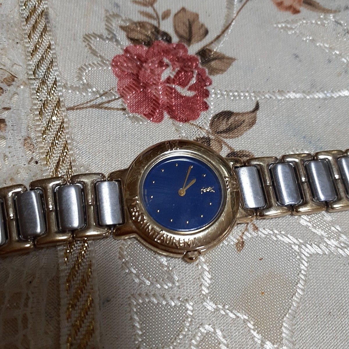 Yves Saint Laurent Watch Quartz Blue Dial Gold