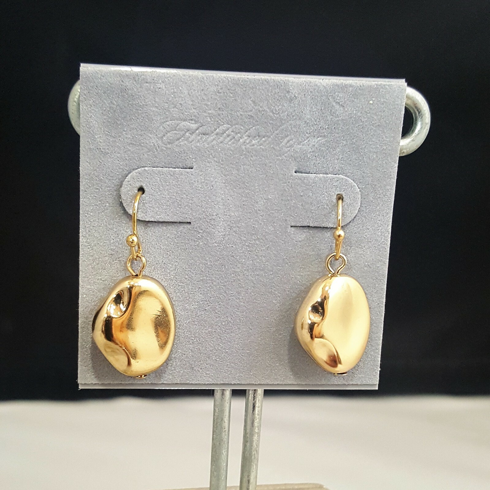 Talbots Women’s Gold Plated Hook Nugget Earrings Casual Everyday Wear NWT