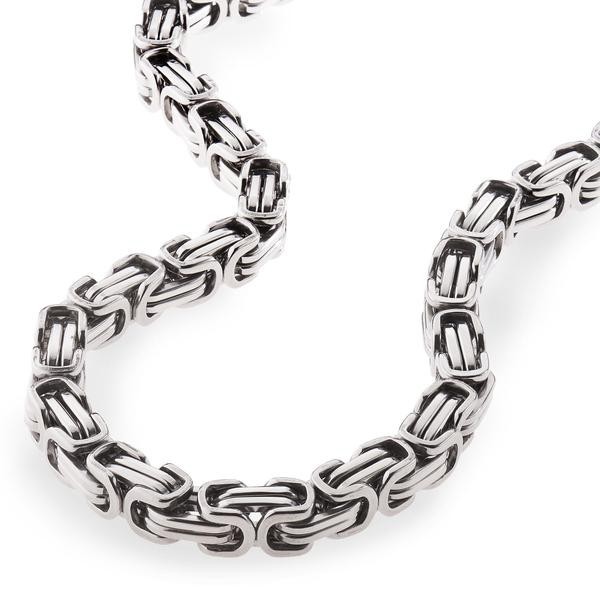 Byzantine Chain Necklace Stainless Steel 4mm / 5mm / 6mm / 7mm / 8mm / 10mm