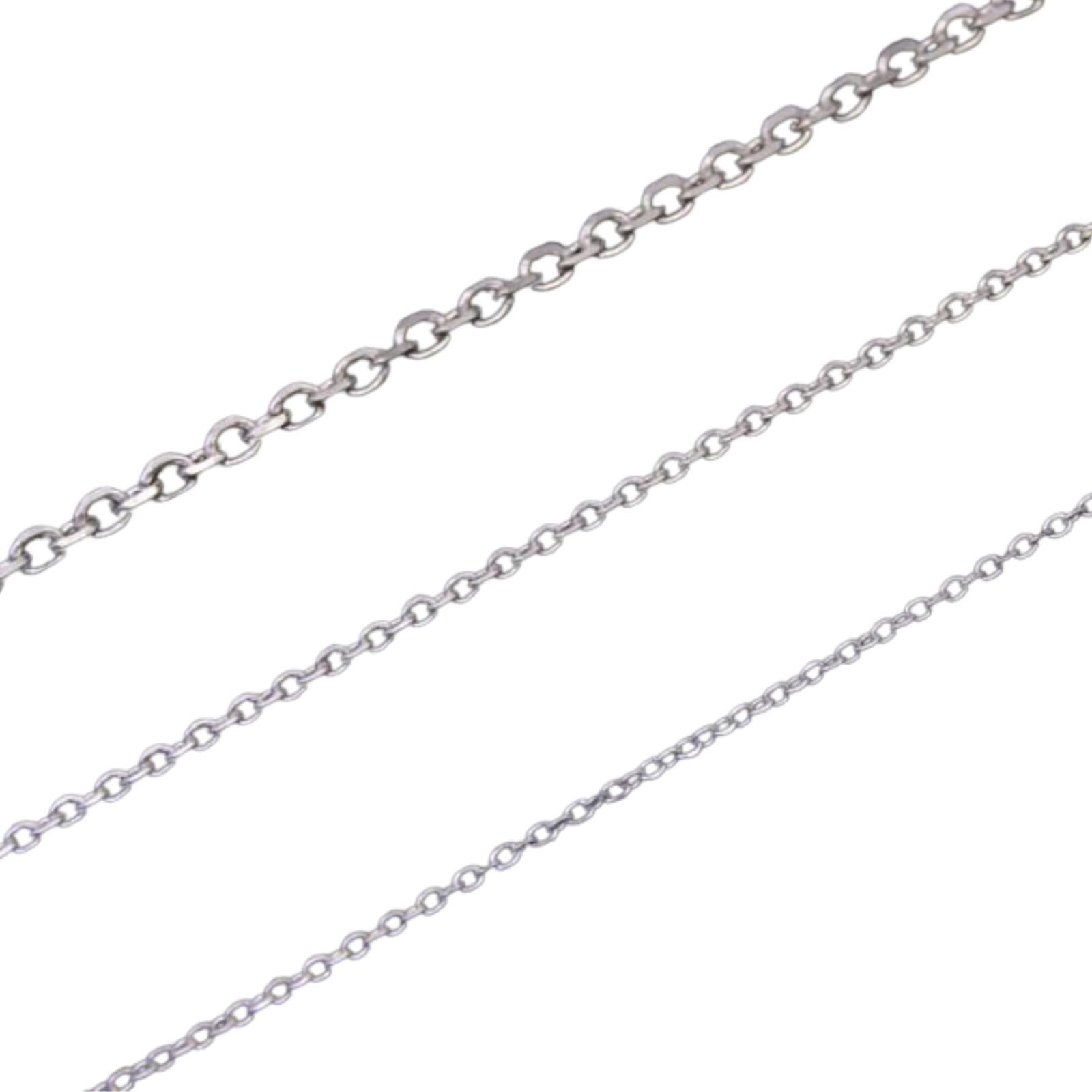 Stainless Steel Silver Cable Rolo Link Chain Necklace Men Women 1.5mm-8mm 7-38″
