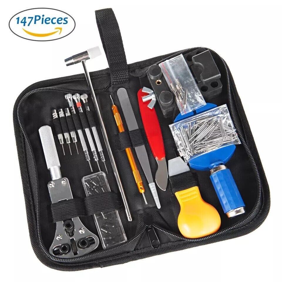 Set Profesional de Herramientas Para Reparación de Reloj de 147 Piezas