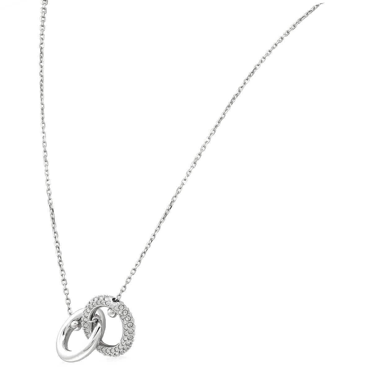 Swarovski Dextera Pendant Interlinked Rhodium Shiny Crystal