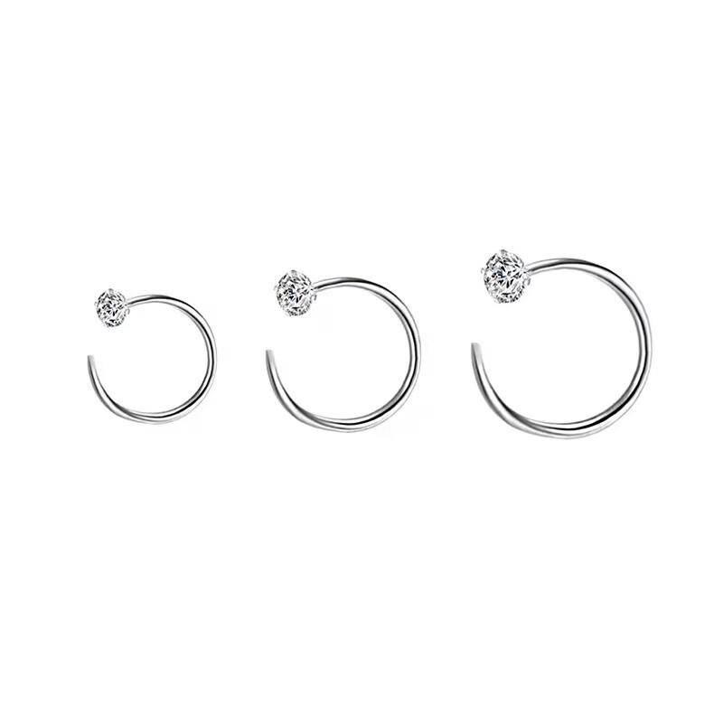 Womens Surgical Steel Sleeper Tiny Round Huggie Hoop Earrings Fashion Jewelry