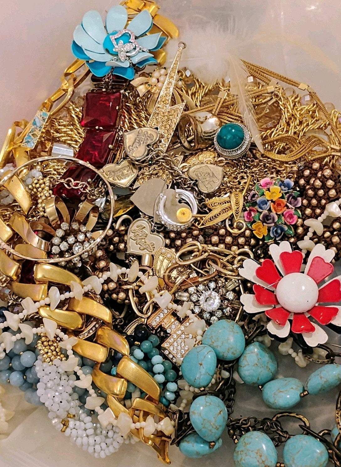 3 Pound Lb # Bulk Costume Fashion Jewelry Lot Junk Craft Resale Multi Purpose