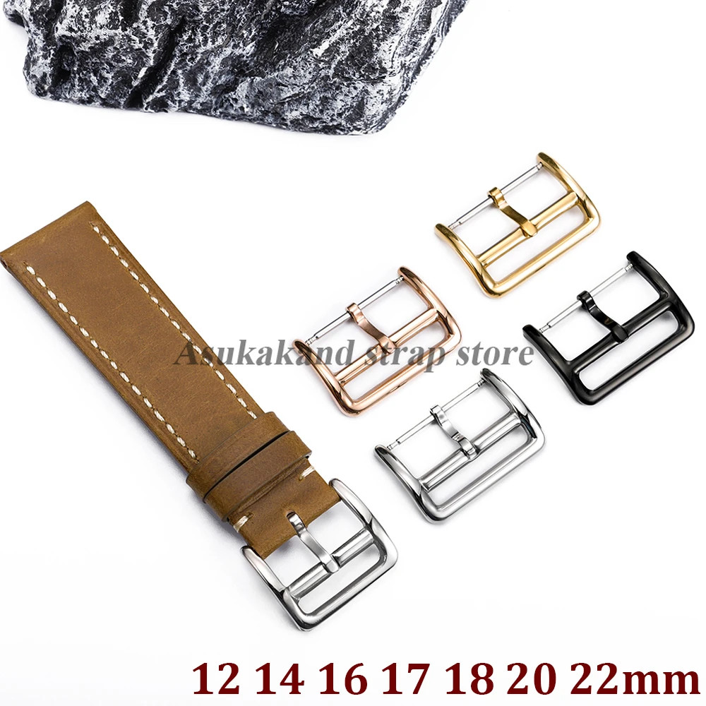 12mm 14mm 16mm 17mm 18mm 20mm 22mm New Stainless Steel Clasp Watch Band Buckle