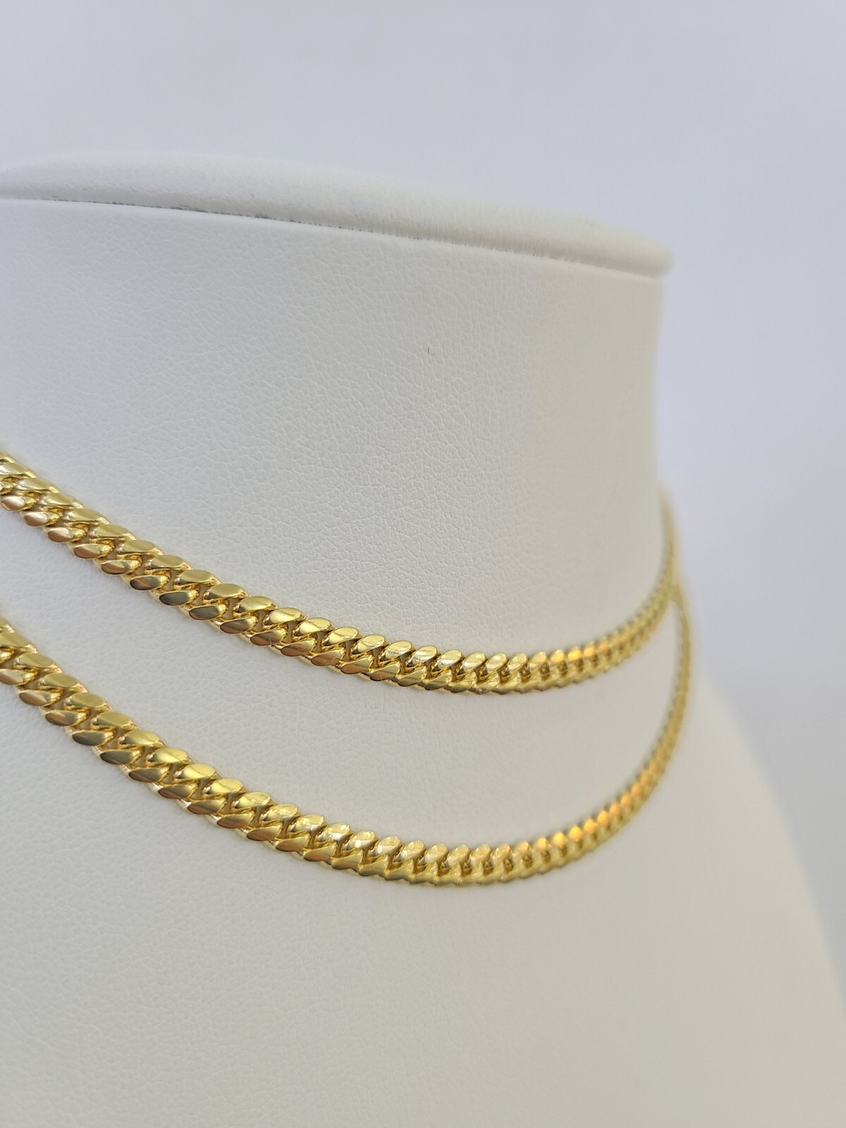 18k Solid Miami Cuban Necklace Chain Yellow Gold 4mm 26″ Inch Genuine Real