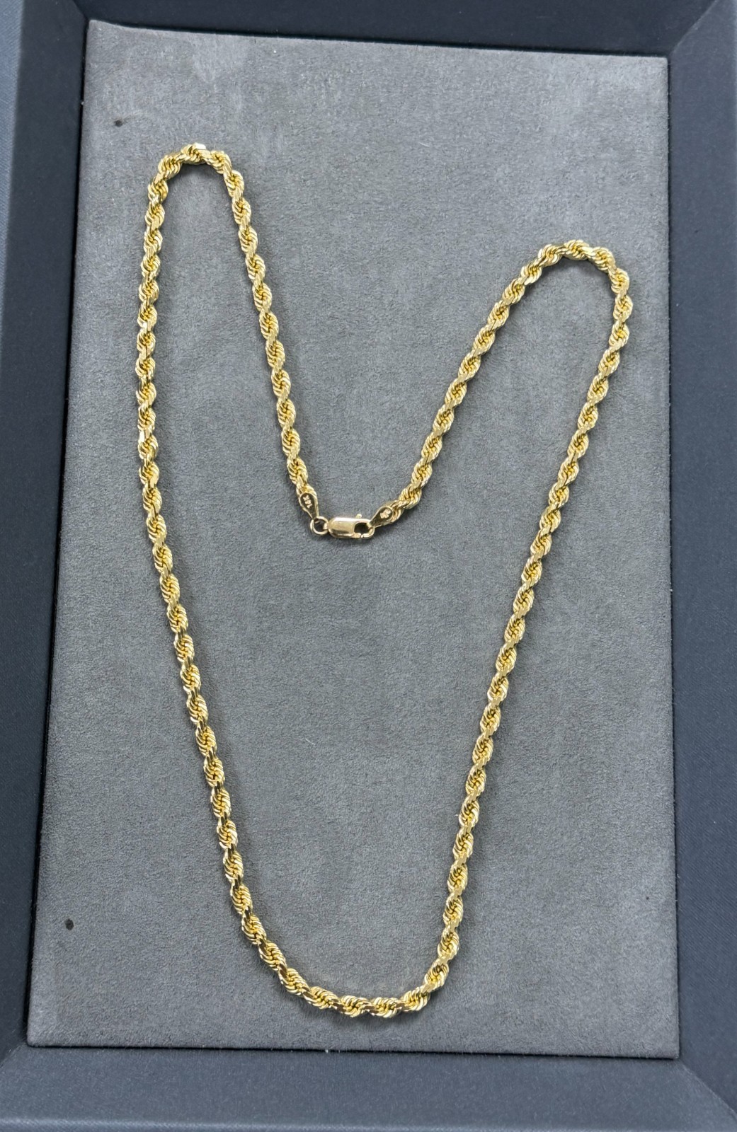 14k Solid Gold Diamond Cut 4mm Rope Chain 22” Inches 26.90 Grams