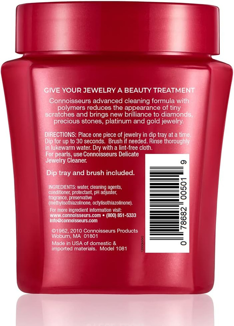 CONNOISSEURS Premium Edition Jewelry Cleaner, Value Size 9.6Oz – Pick from Fine,