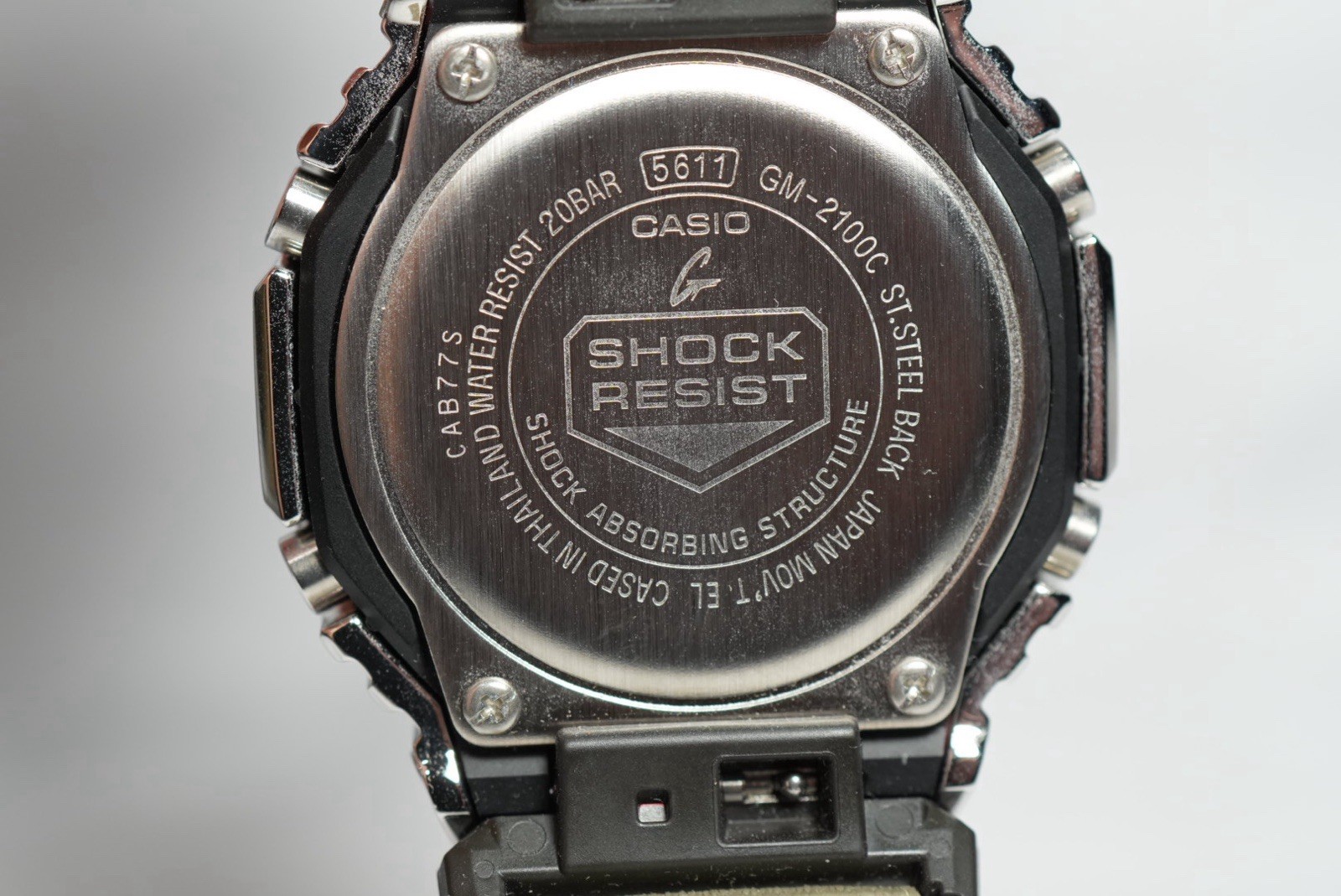Casio G-SHOCK GM-2100CB Ana-Digi Quartz 200m Octagon Green Fabric Strap