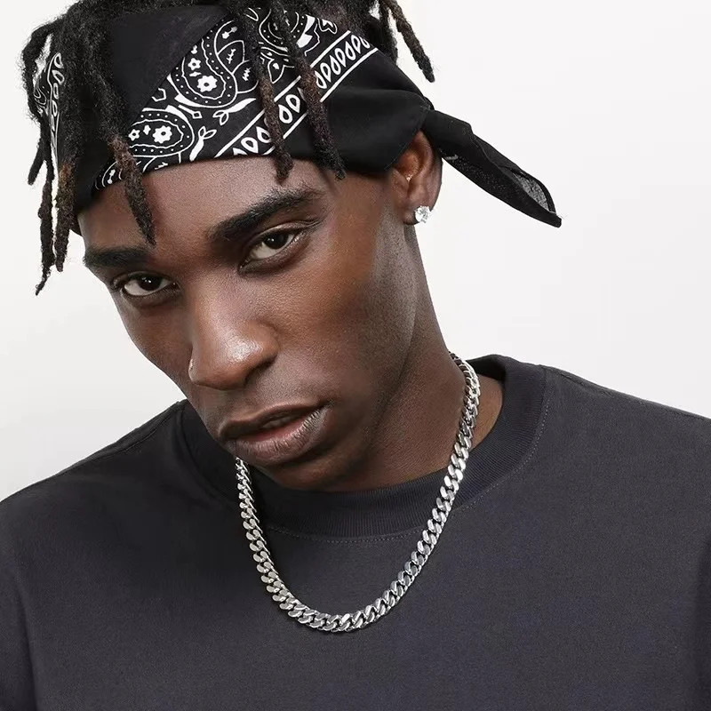 Men Simple Stainless Steel Cuban Chain Necklace Hip Hop Street Jewelry For Women