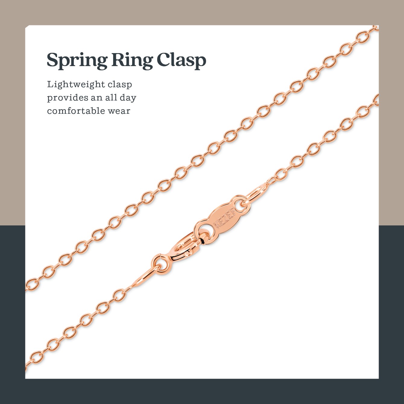 Rose Gold Plated 925 Sterling Silver 1.3mm Cable Chain Necklace 14 – 36 inches!