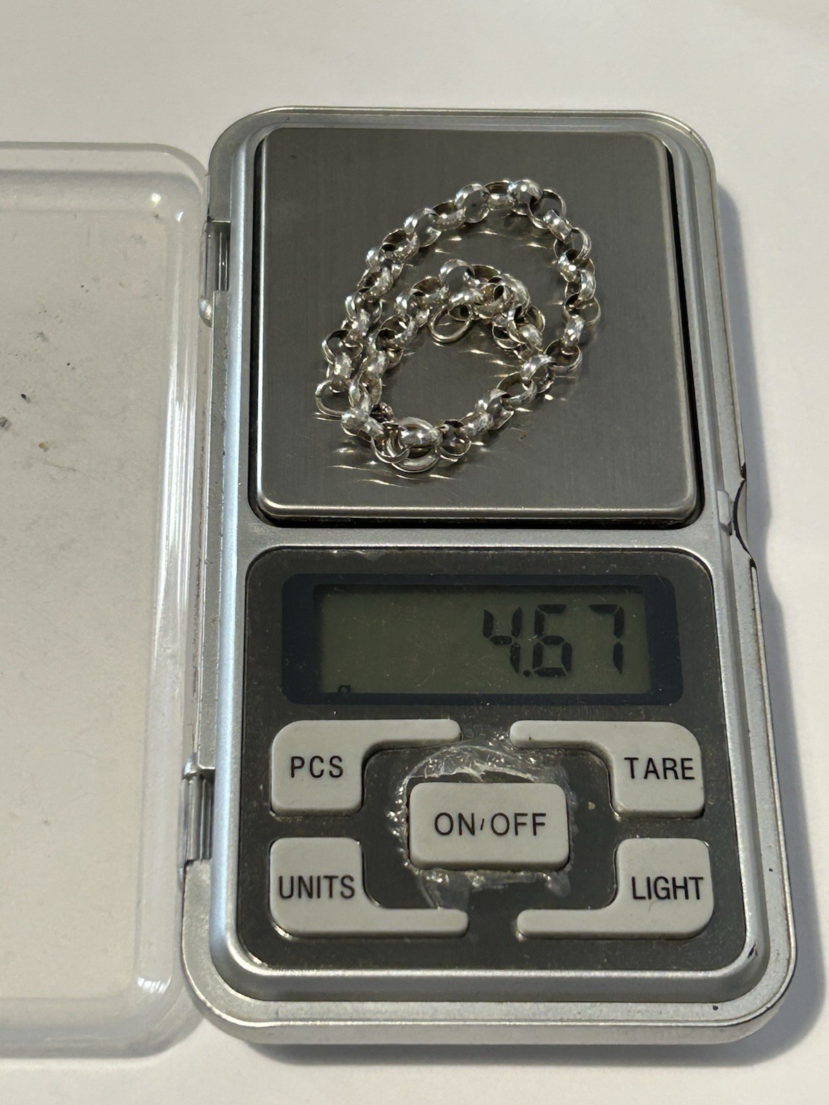 Vintage (1983 HM’d) English Sterling Silver Belcher Chain Bracelet (18cm)