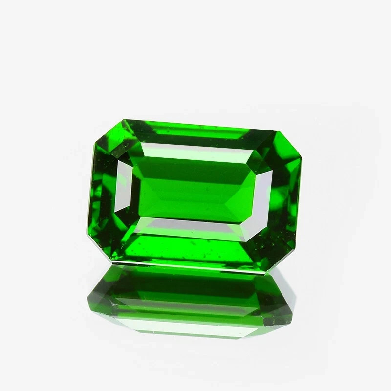 CHROME DIOPSIDE 6 X 4 MM EMERALD CUT OUTSTANDING GREEN COLOR ALL NATURAL A-147