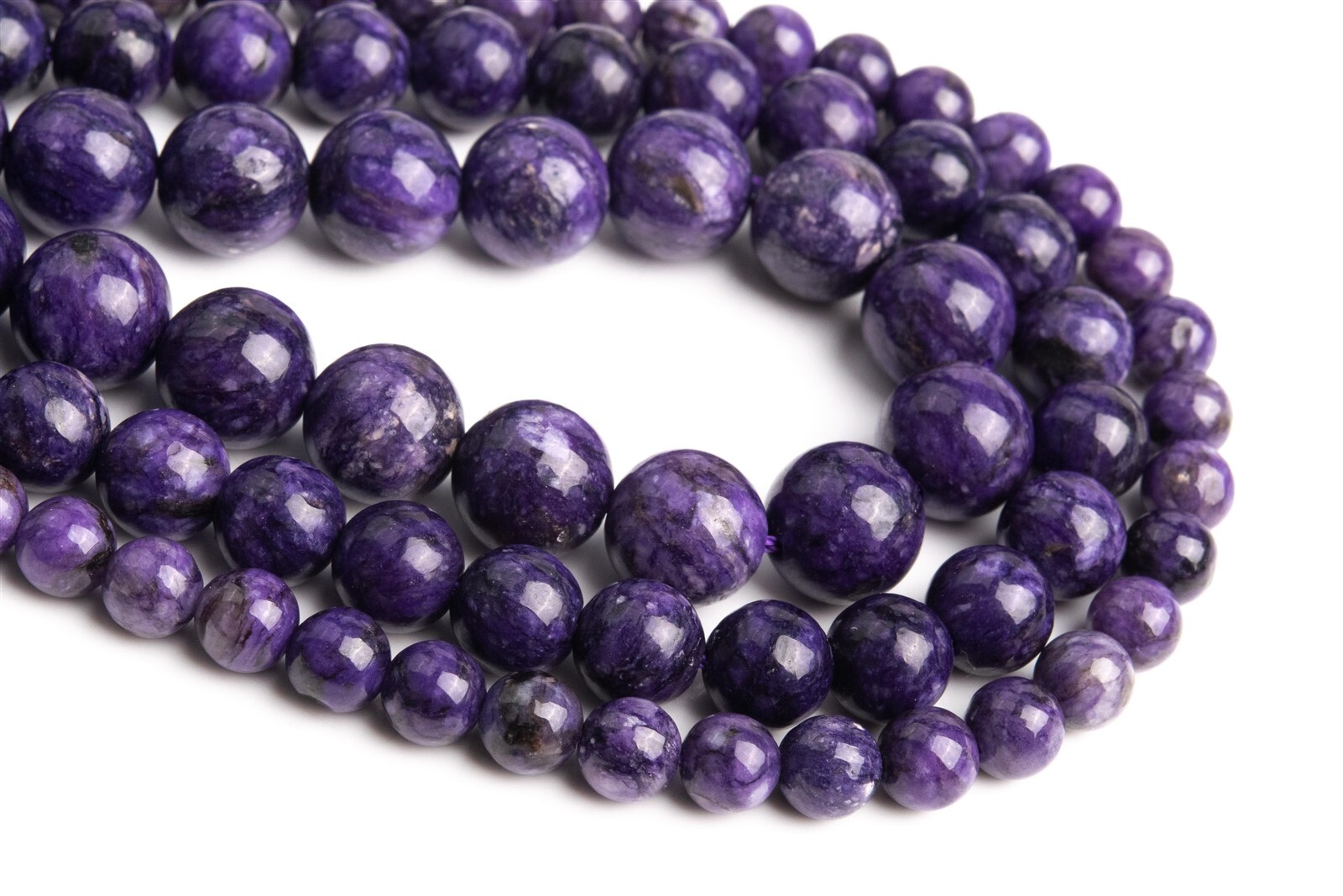 Deep Purple Treated Charoite Beads Grade A Round Gemstone Loose Beads 4/6/8/10MM