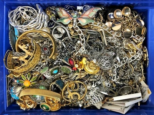 5 Pounds + Jewelry Lot Unsearched JUNK CRAFT with GOOD Tangled In FUN Treasure