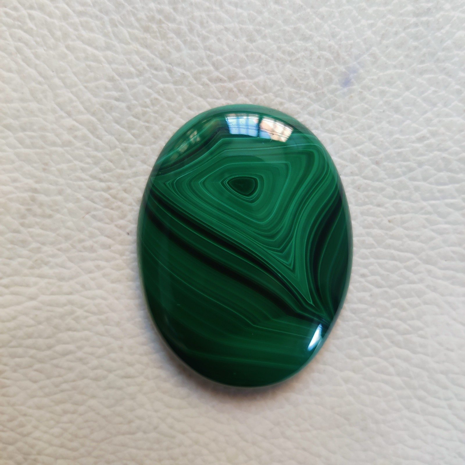 Natural Green Malachite Loose Gemstone Cabochon,Oval-105 CT,40 X 30 X 7 MM