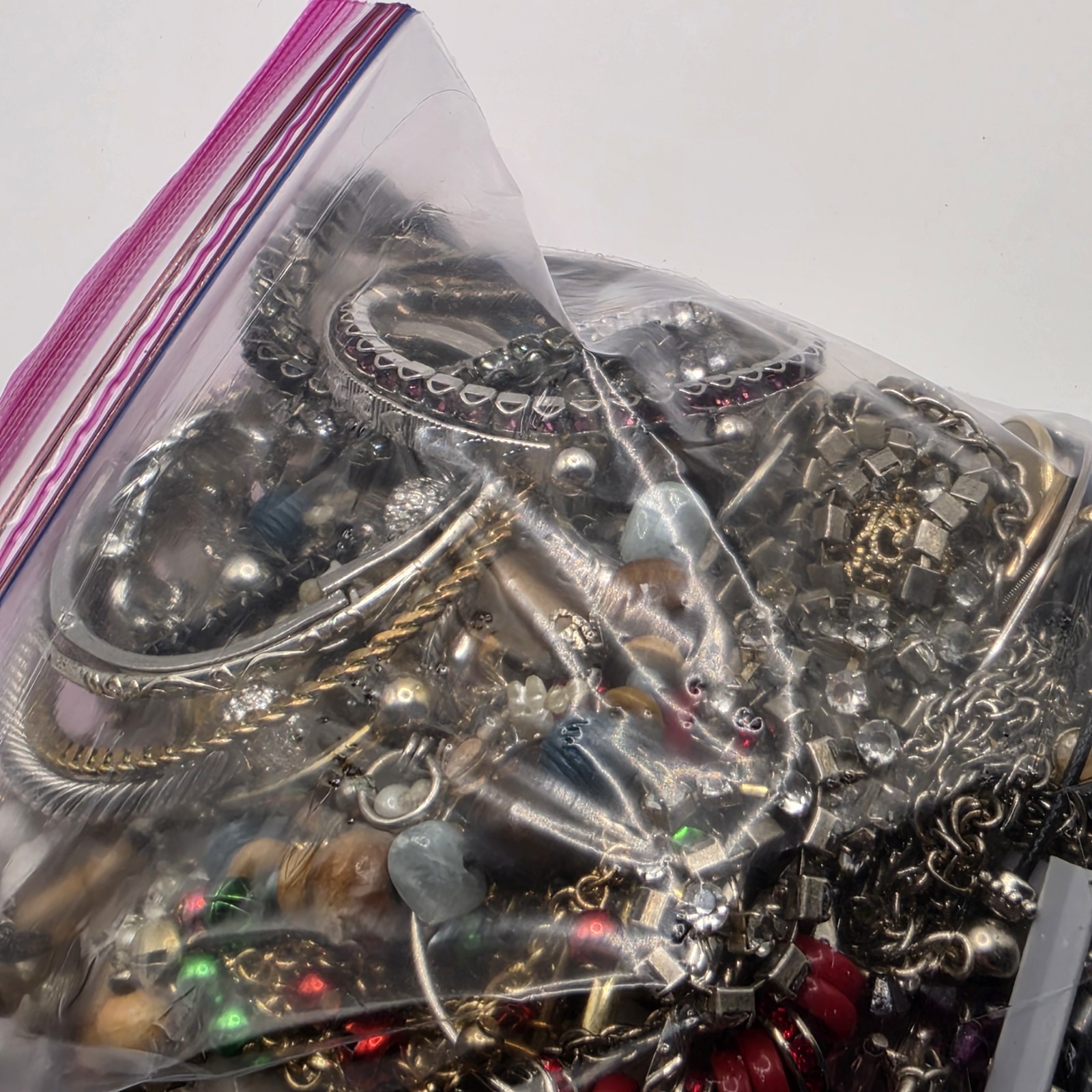 Bag Old Unsearched Jewelry Lot Vintage Estate Find Junk Drawer Aprox 4lbs