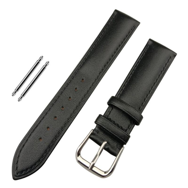 12 14 16 18 19 20 21 22 24mm With SS Pin Buckle Genuine Leather Watch Strap Band
