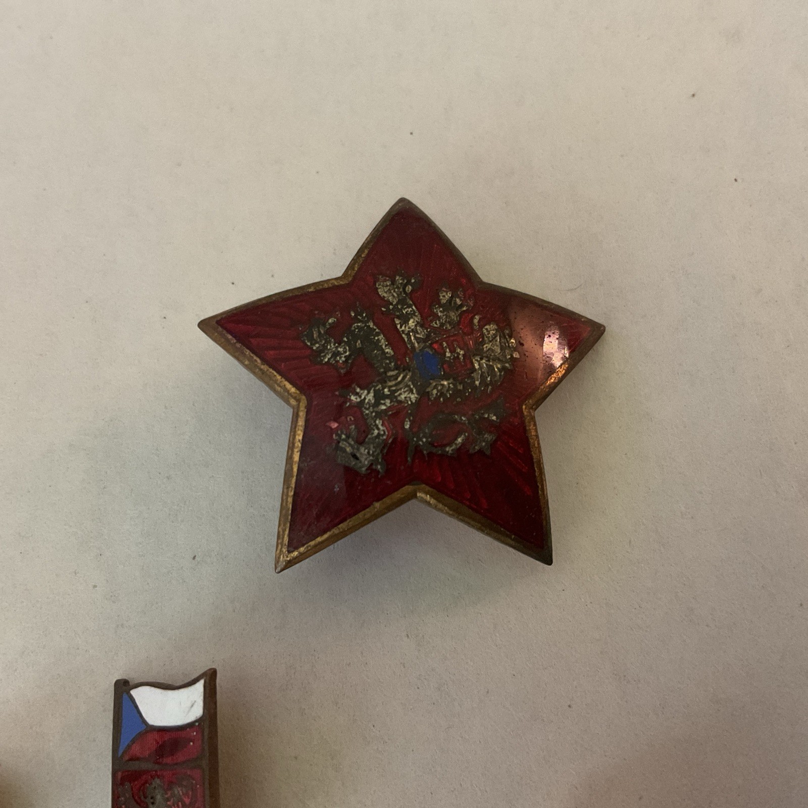 Lot Of 9 Vintage Rare Czech Republic Stick Pins & CSSR Police Badge