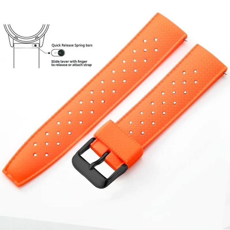 Tropical Silicone Watch Band Quick Release Watch Band 18mm 20mm 22mm Rubber Trop