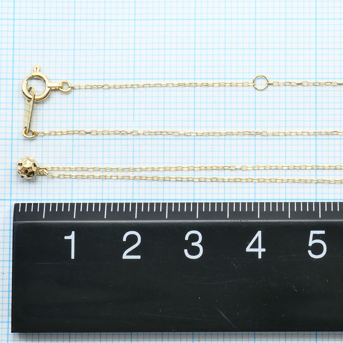 K10 10 gold Necklace 0.9g 40cm Free shipping Used