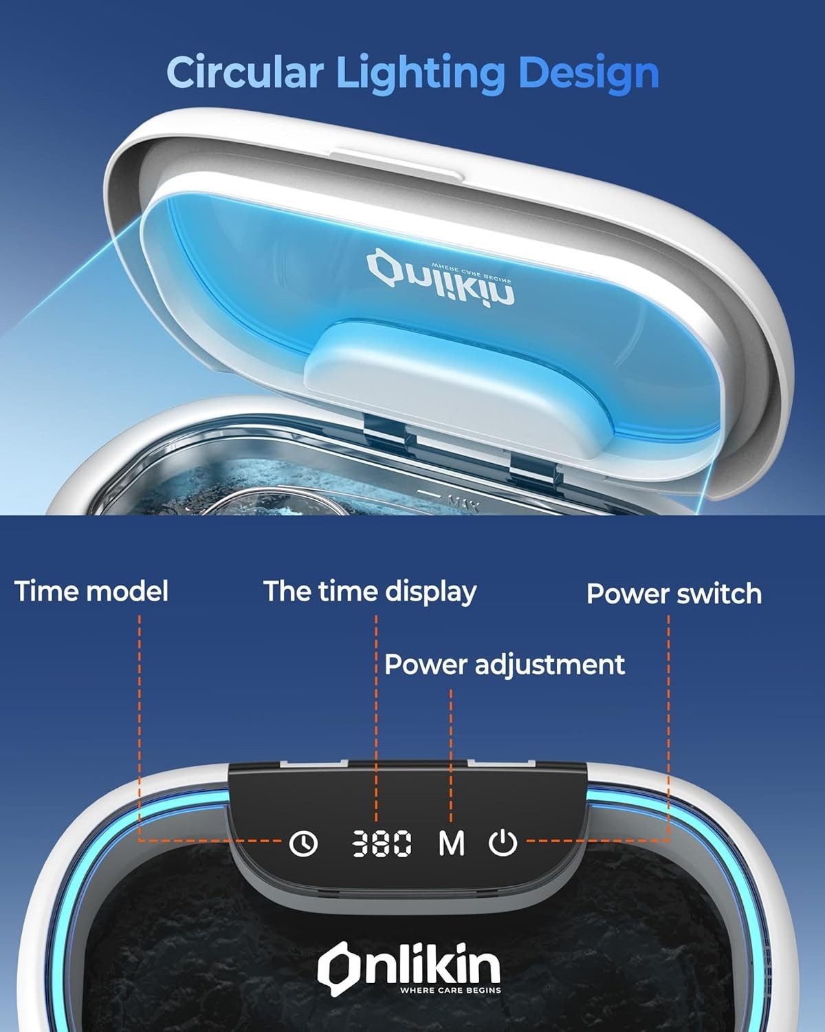 3-Level Power Ultrasonic Cleaner for Delicate Jewelry and Sturdy Watch Straps